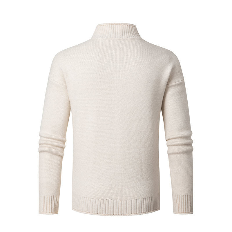 Men's Zippered Knitted Sweater Cardigan