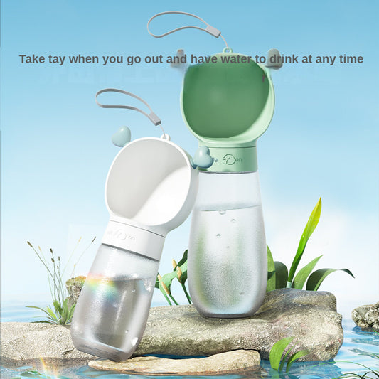 Portable Dog Water Bottle, 2 In 1 Dog Water Bottle Dispenser with Food Container