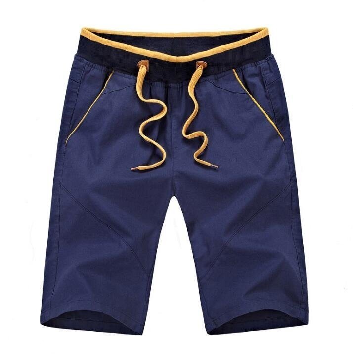 Men's Shorts Drawstring Summer Beach Shorts with Elastic Waist and Pockets