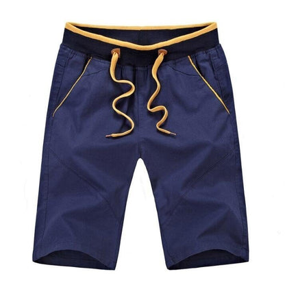 Men's Shorts Drawstring Summer Beach Shorts with Elastic Waist and Pockets