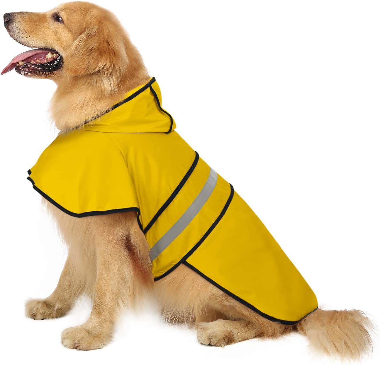 Reflective Dog Raincoat Hooded Slicker Poncho