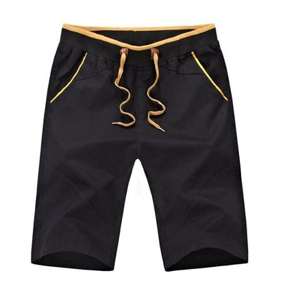 Men's Shorts Drawstring Summer Beach Shorts with Elastic Waist and Pockets