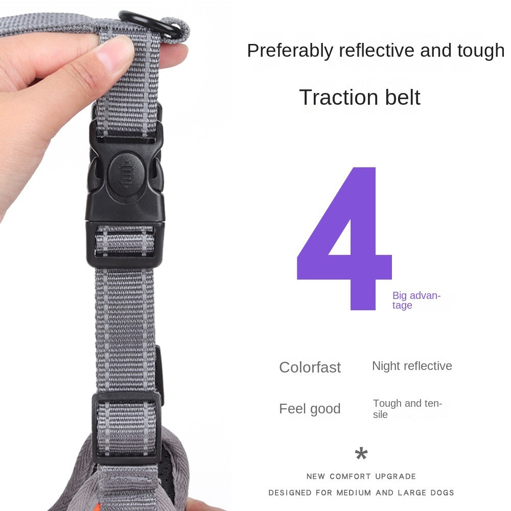 Pet Traction Rope Mesh Breathable Big Dog Chest Strap Vest