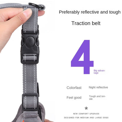 Pet Traction Rope Mesh Breathable Big Dog Chest Strap Vest
