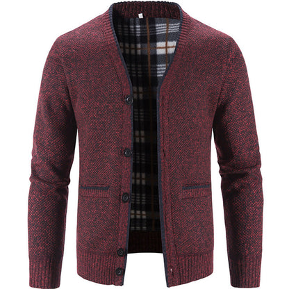 Men's Buttons Fleece Cardigan Sweater