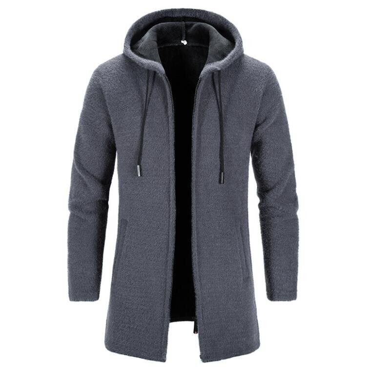 Men Hooded Cardigan Sweaters Outwear