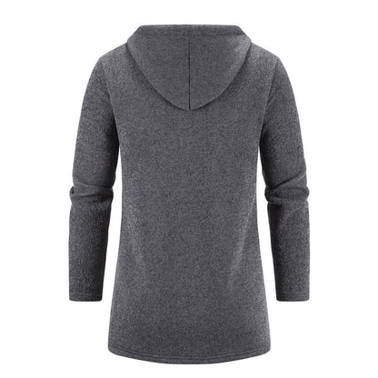 Men's Hooded Zipper Sweater Cardigan Fleece Jacket Outwear