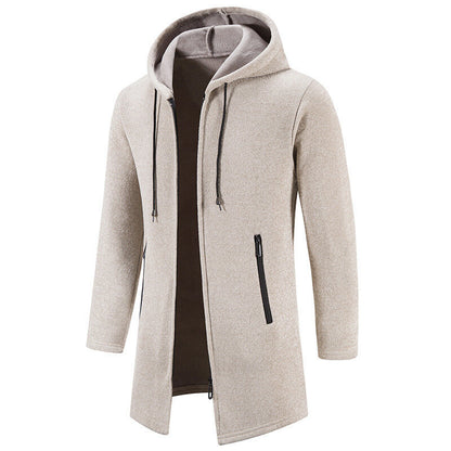 Men's Hooded Sweater Cardigan Fleece Jacket Outwear