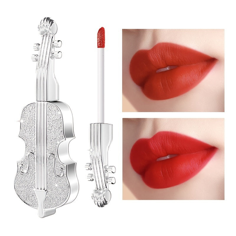 2-Color Violin Lip Glaze, Soft Velvet Matte Airy Hydrating Lip Glaze