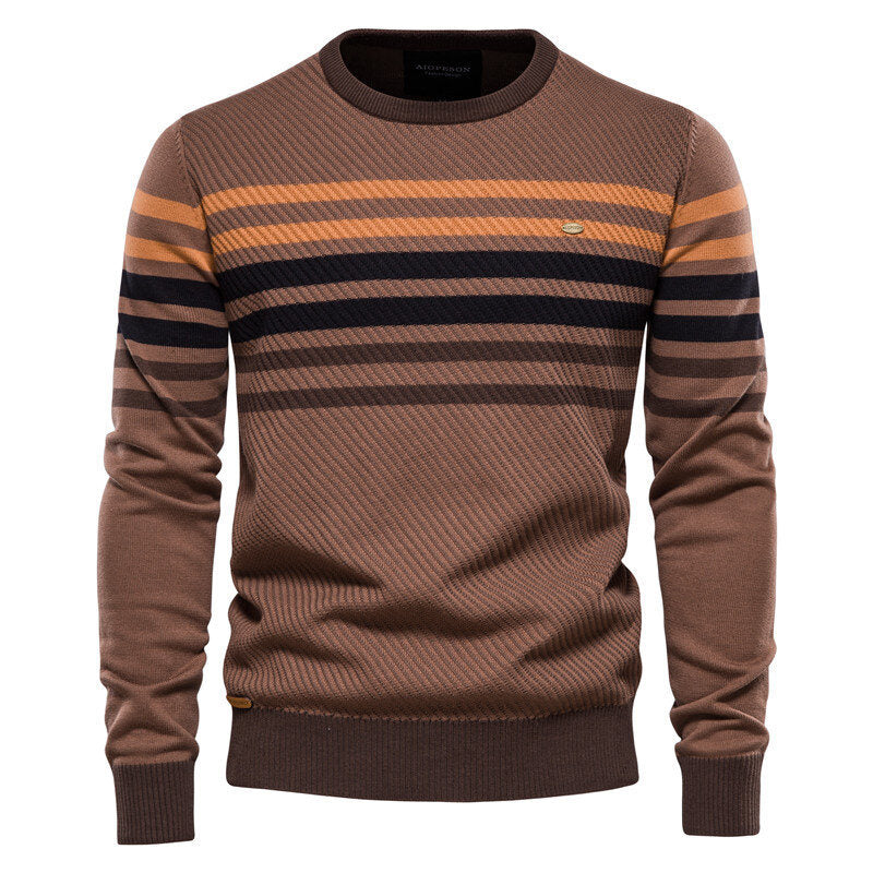 Men's Striped Casual Knitted Sweater