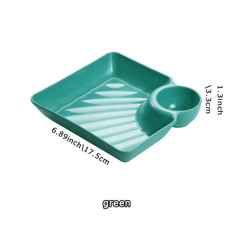 Dumpling Plate with Sauce Dish