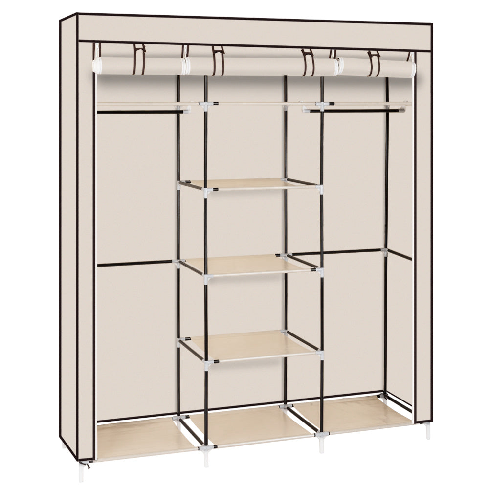 69" Portable Clothes Closet - Double Rod Storage Organizer