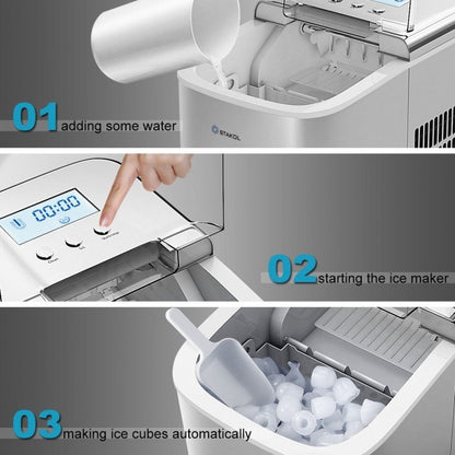 Countertop LCD Display Ice Maker with Ice Scoop
