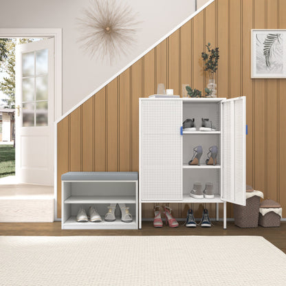 Metal Storage Locker Cabinet - Adjustable Shelves - Ventilated
