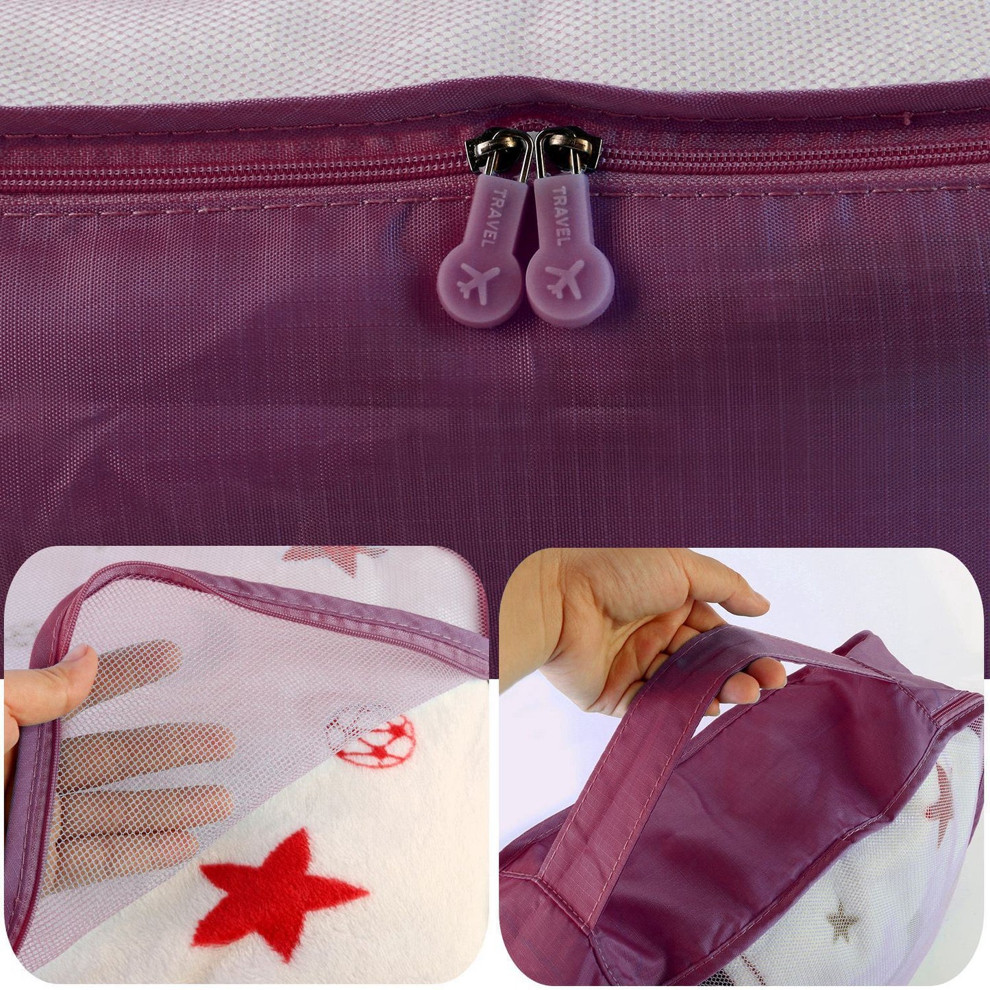 9Pc Clothes Storage Bags - Travel Luggage Organizer - Packing Cubes
