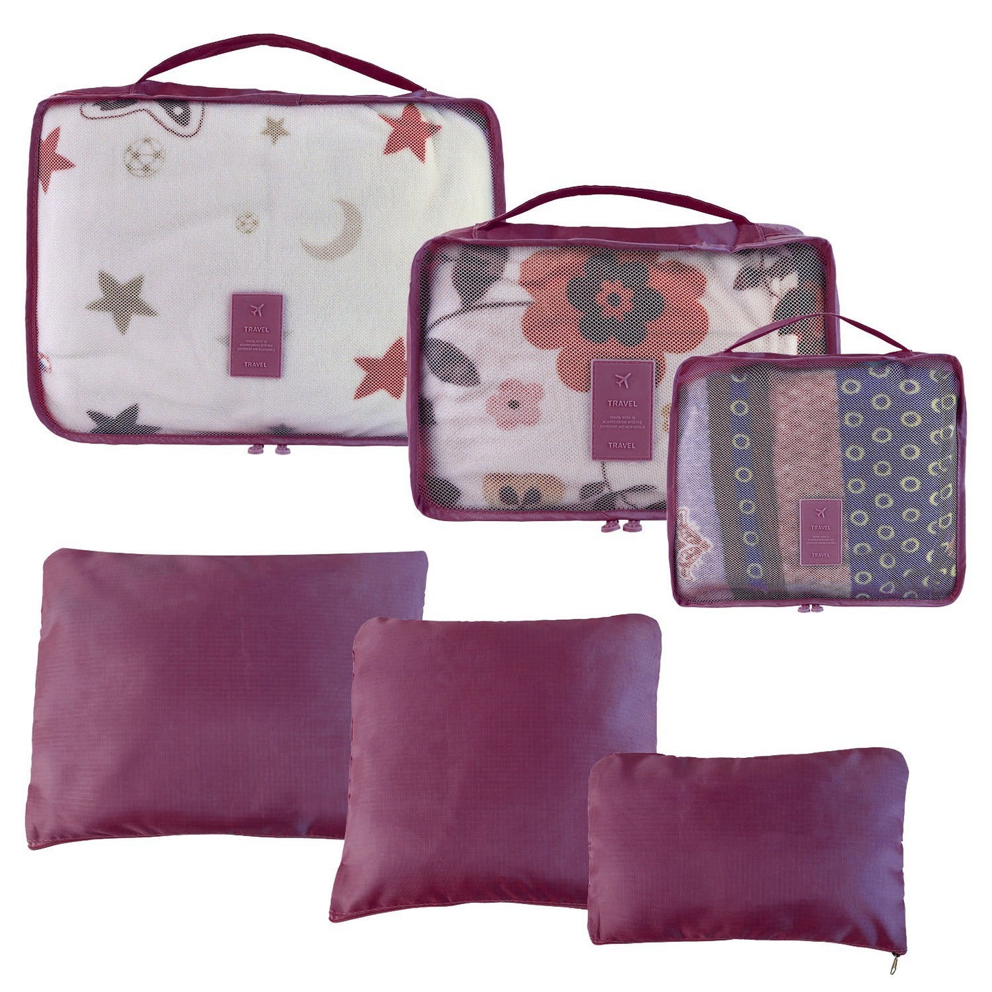9Pc Clothes Storage Bags - Travel Luggage Organizer - Packing Cubes