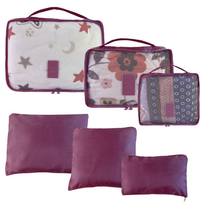 9Pc Clothes Storage Bags - Travel Luggage Organizer - Packing Cubes