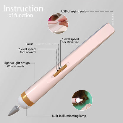 Electric Nail Drill - Nail Manicure with Light