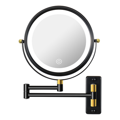 8.6-inch Wall Mounted Makeup Mirror with LED Lights, Double Sided