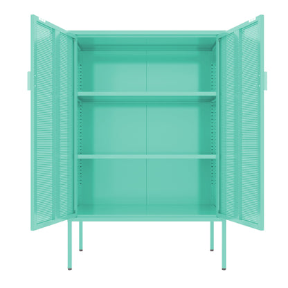 Metal Storage Locker Cabinet - Adjustable Shelves - Ventilated