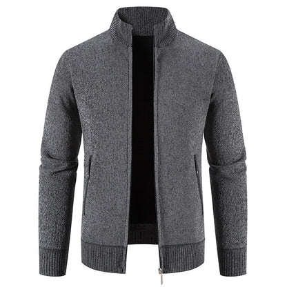 Men's Full Zip Knitted Cardigan Sweater Coat