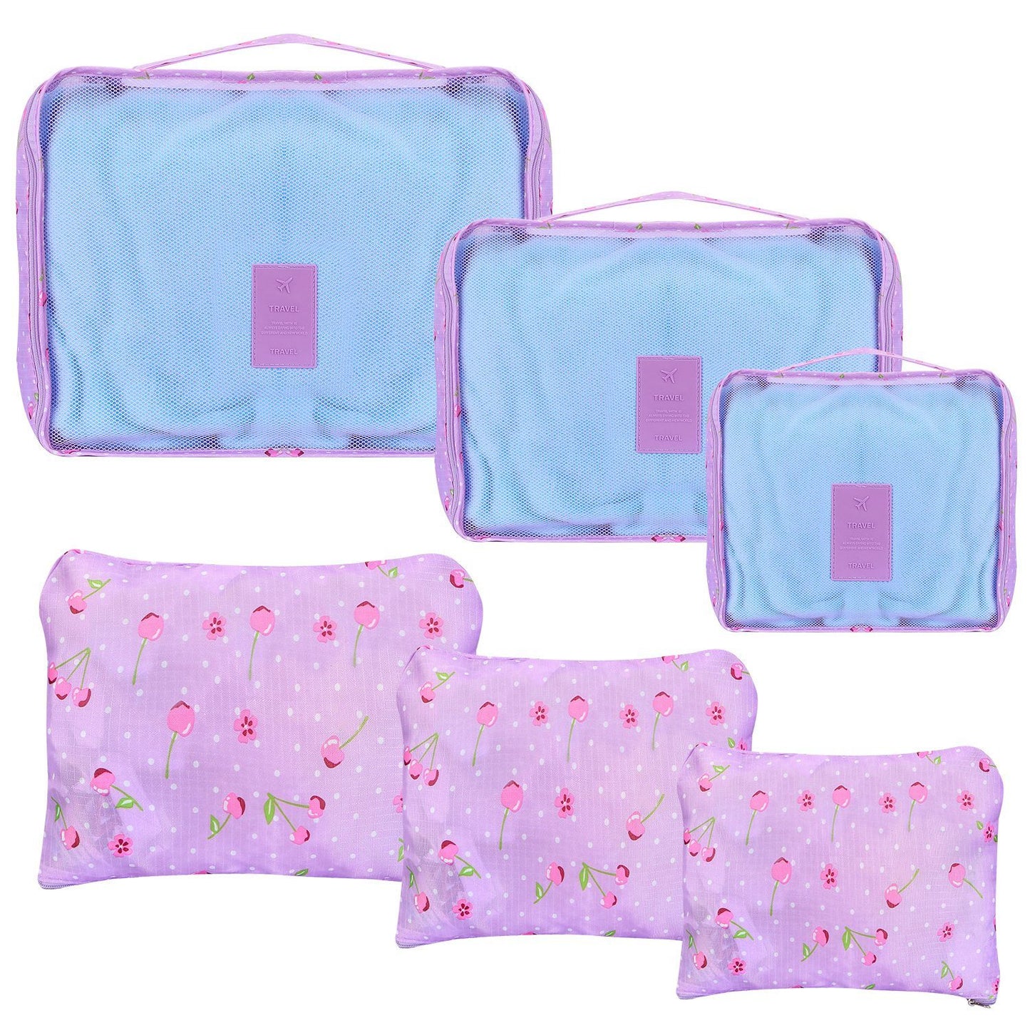 9Pc Clothes Storage Bags - Travel Luggage Organizer - Packing Cubes