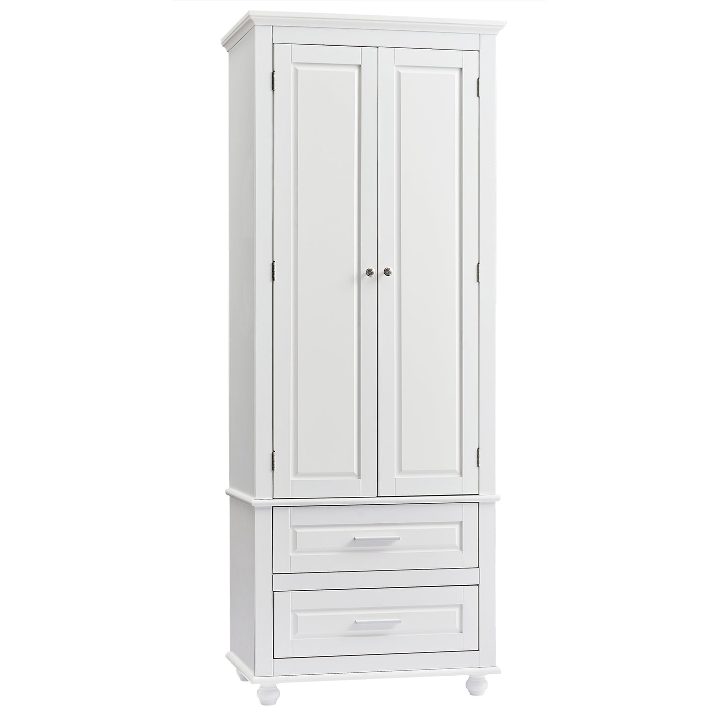 Tall Storage Cabinet with Two Drawers for Bathroom/Office