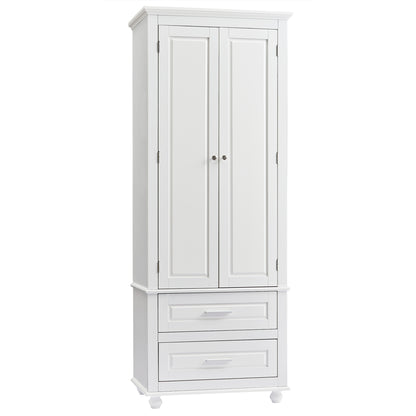 Tall Storage Cabinet with Two Drawers for Bathroom/Office