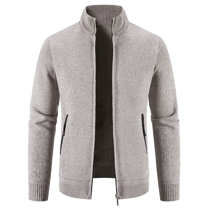 Men's Full Zip Knitted Cardigan Sweater Coat