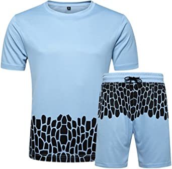Men's Casual Crack Pattern Two-Piece Sets