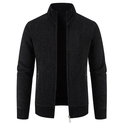 Men's Full Zip Knitted Cardigan Sweater Coat