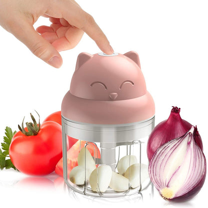 Wireless Electric Mini Pink Garlic Chopper