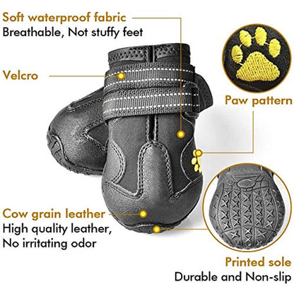 Dog Booties; Waterproof Dog Shoes