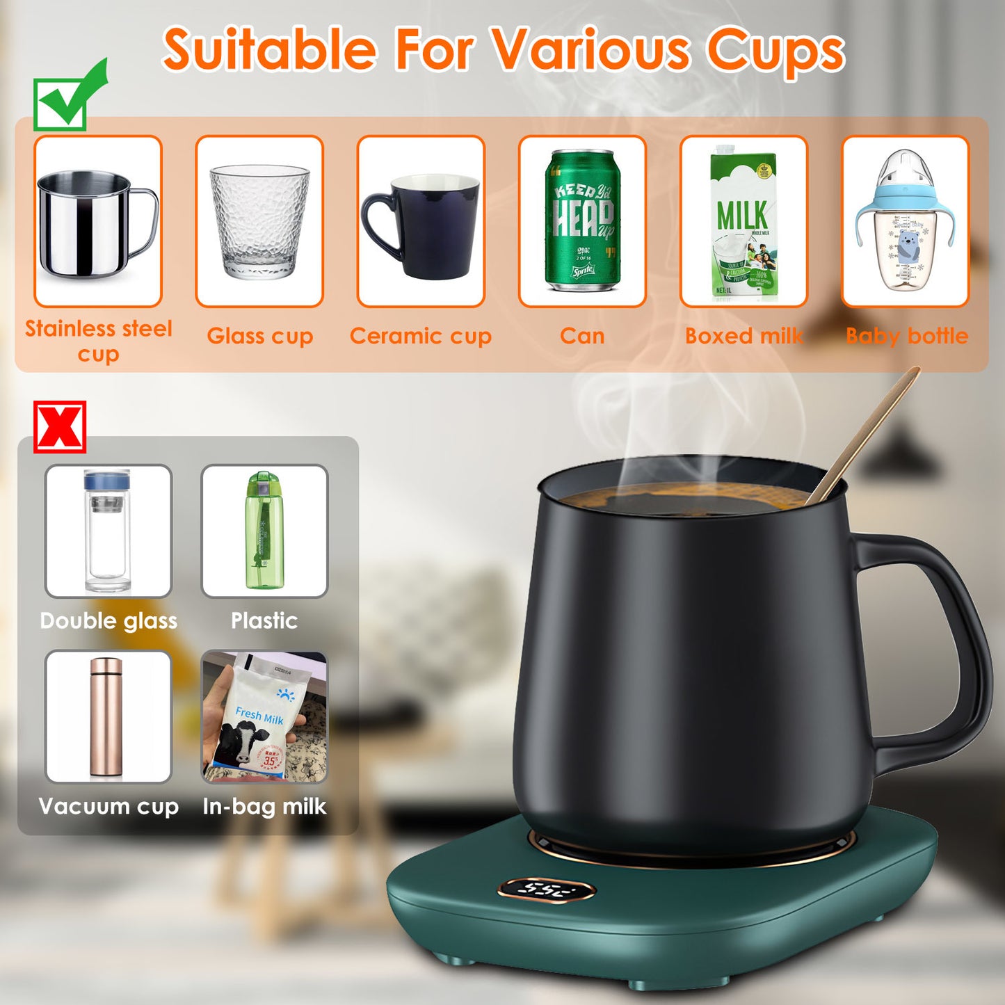 Electric Coffee Mug Warmer for Desk