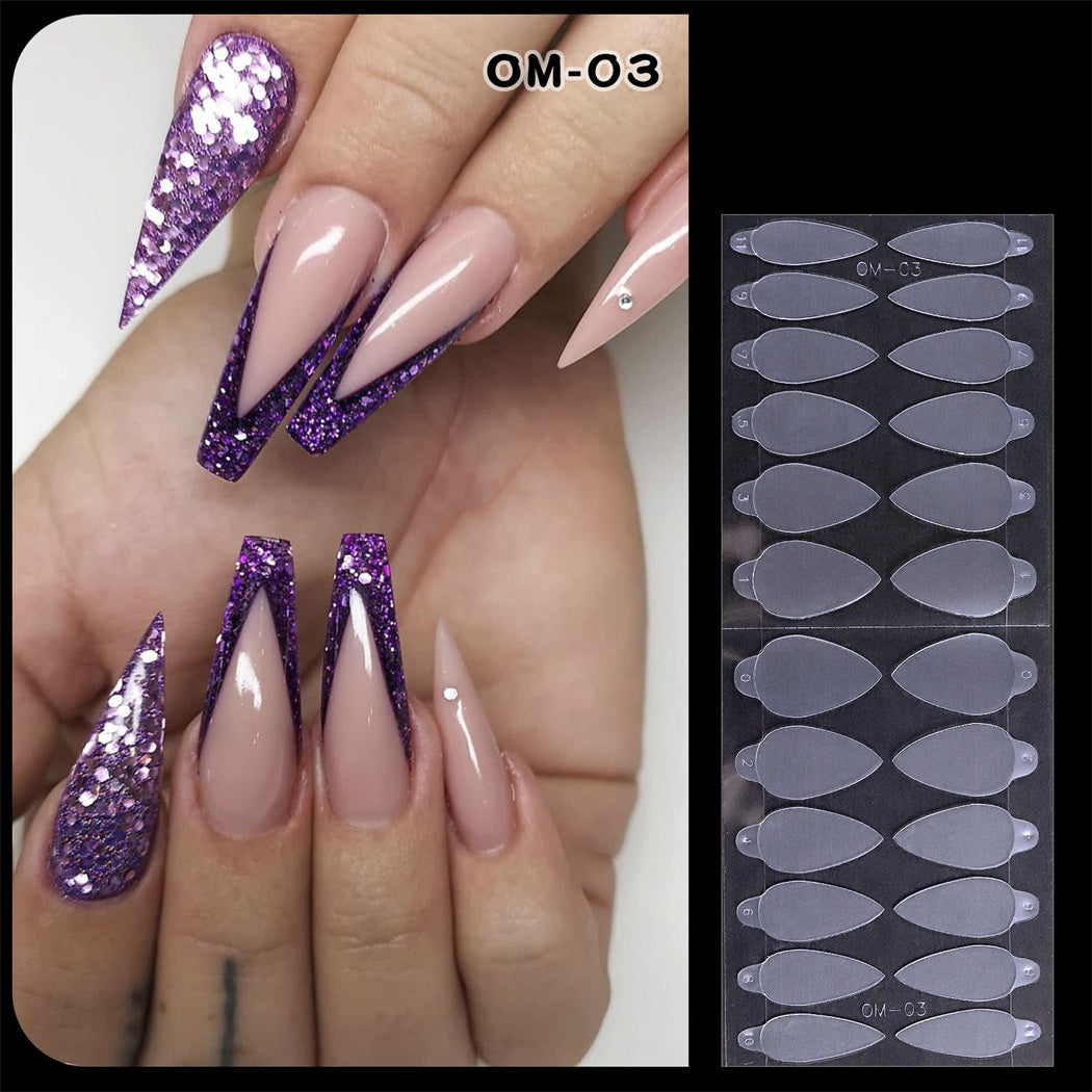 Crystal Nail Die Acrylic Tips French Nail Sticker