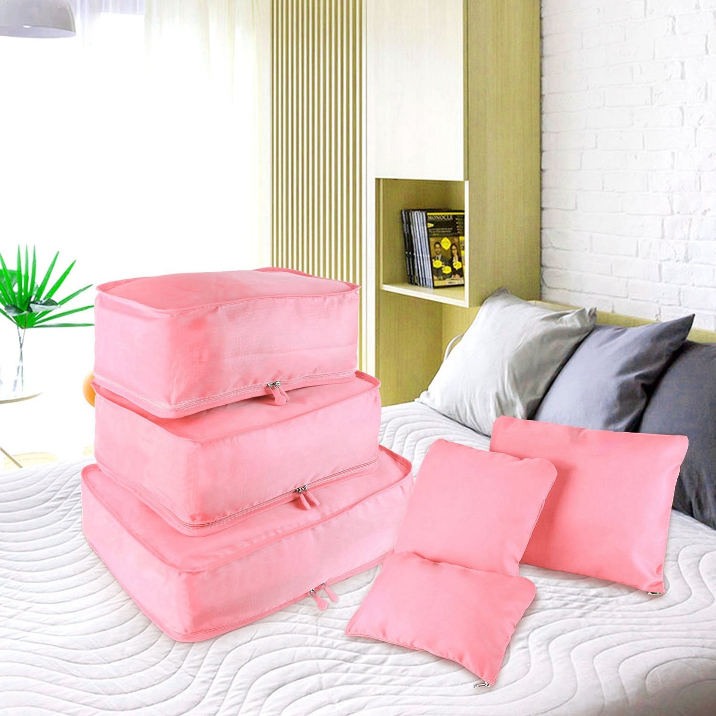 9Pc Clothes Storage Bags - Travel Luggage Organizer - Packing Cubes