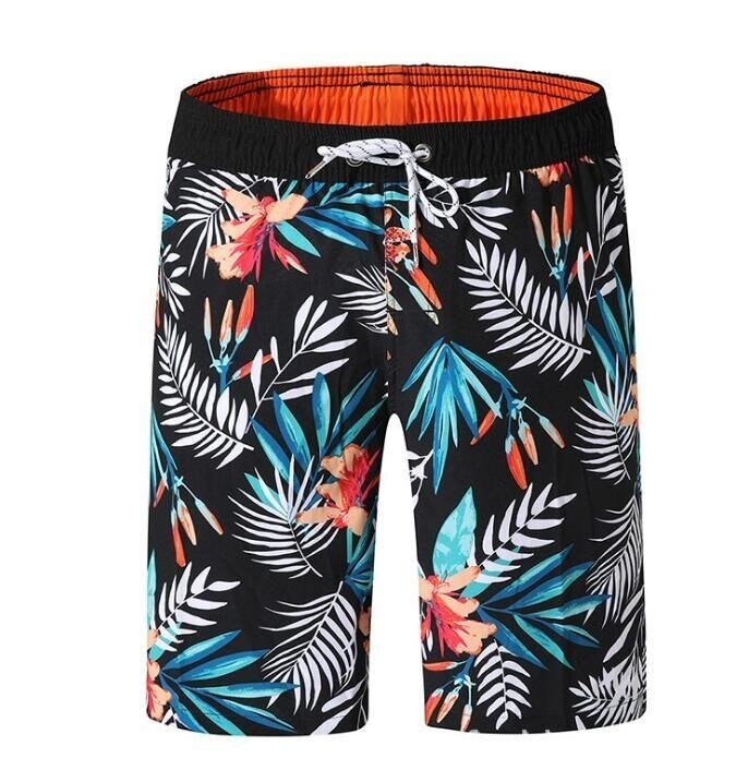 Men's Swim Trunks Quick Dry Printed Beach Shorts Summer Boardshorts