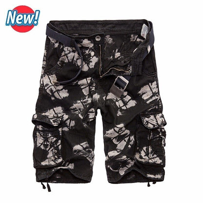 Men's Cargo Shorts - Casual Camouflage Military