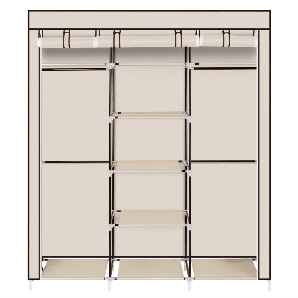 69" Portable Clothes Closet - Double Rod Storage Organizer