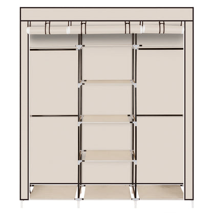 69" Portable Clothes Closet - Double Rod Storage Organizer