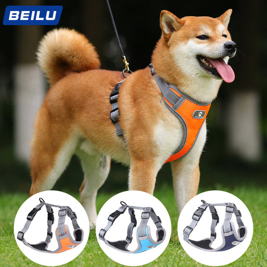 Pet Traction Rope Mesh Breathable Big Dog Chest Strap Vest