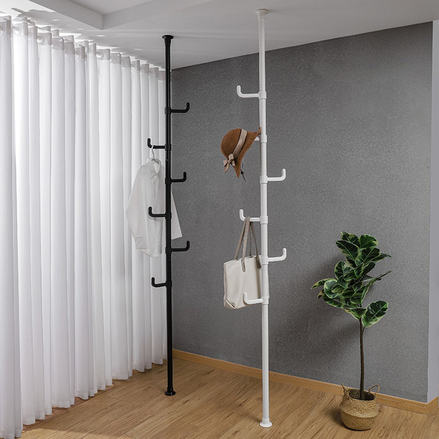 Adjustable Laundry Pole - Drying Rack - Coat Hanger