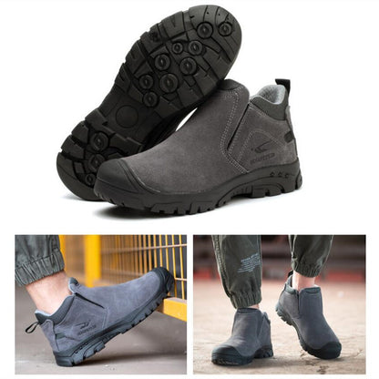 Safety Shoes Men Leather Ankle Boots Electric Welding Insulation Anti-smashing Anti-piercing Spring Summer Autumn Winter Outdoor