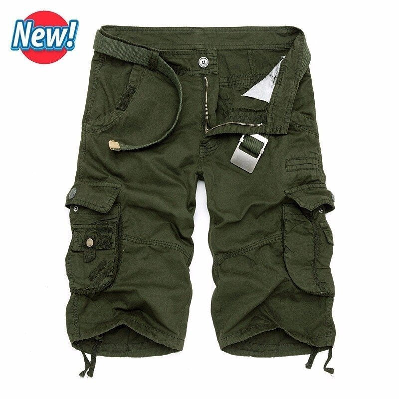 Men's Cargo Shorts - Casual Camouflage Military