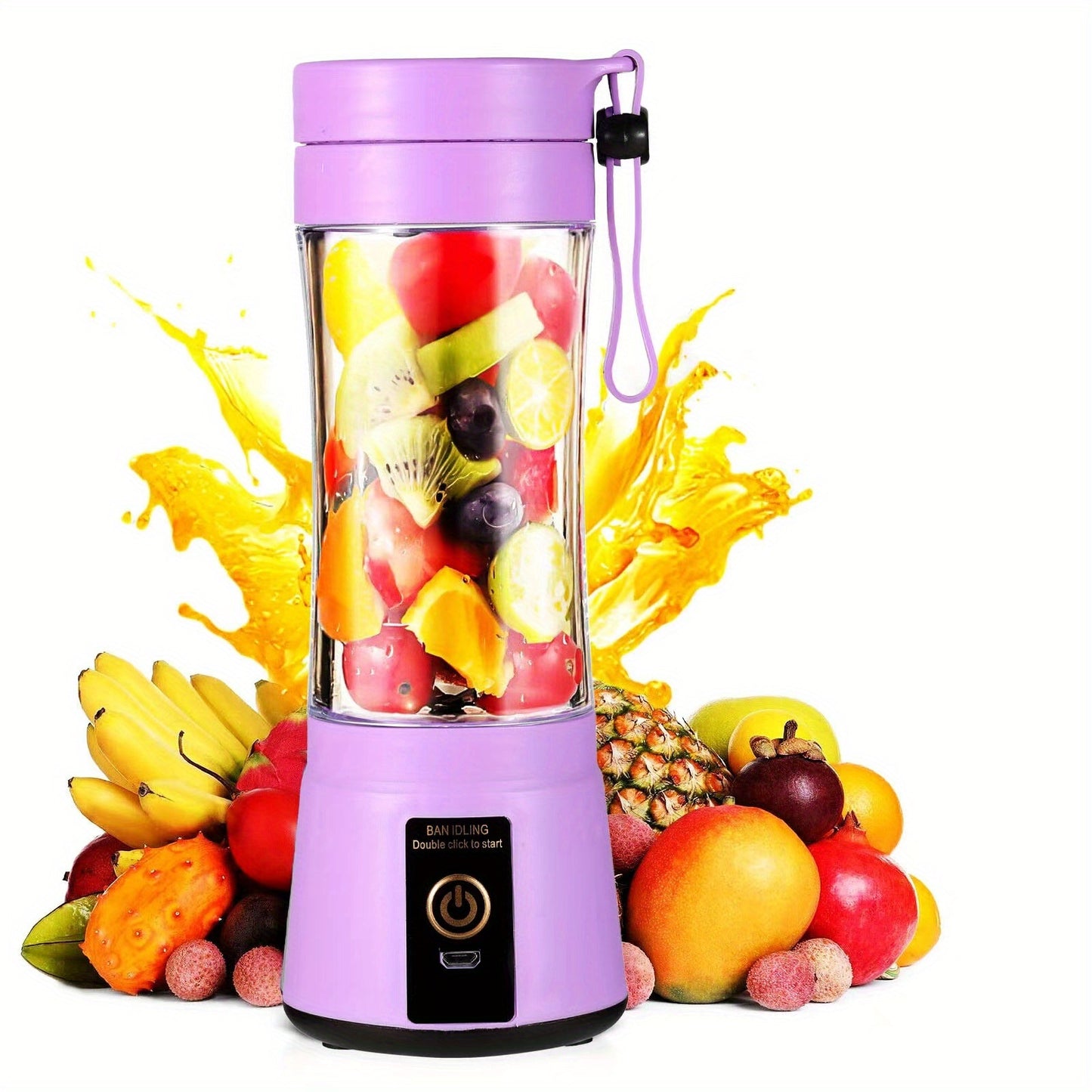380ML Portable Blender With 6 Blades Rechargeable USB