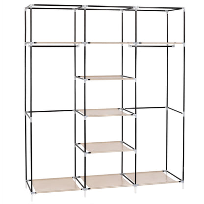 69" Portable Clothes Closet - Double Rod Storage Organizer