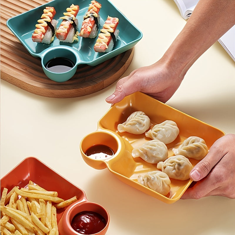 Dumpling Plate with Sauce Dish