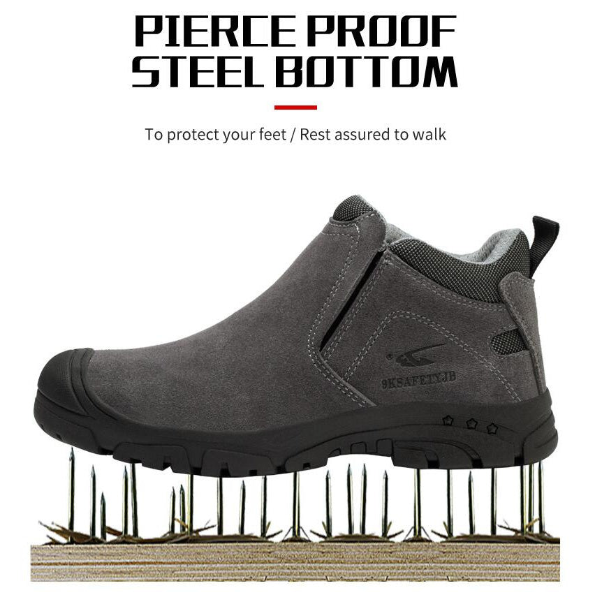 Safety Shoes Men Leather Ankle Boots Electric Welding Insulation Anti-smashing Anti-piercing Spring Summer Autumn Winter Outdoor