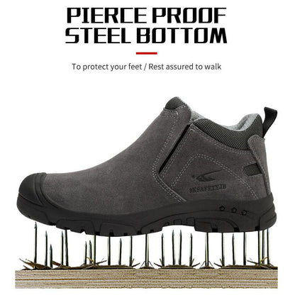 Safety Shoes Men Leather Ankle Boots Electric Welding Insulation Anti-smashing Anti-piercing Spring Summer Autumn Winter Outdoor