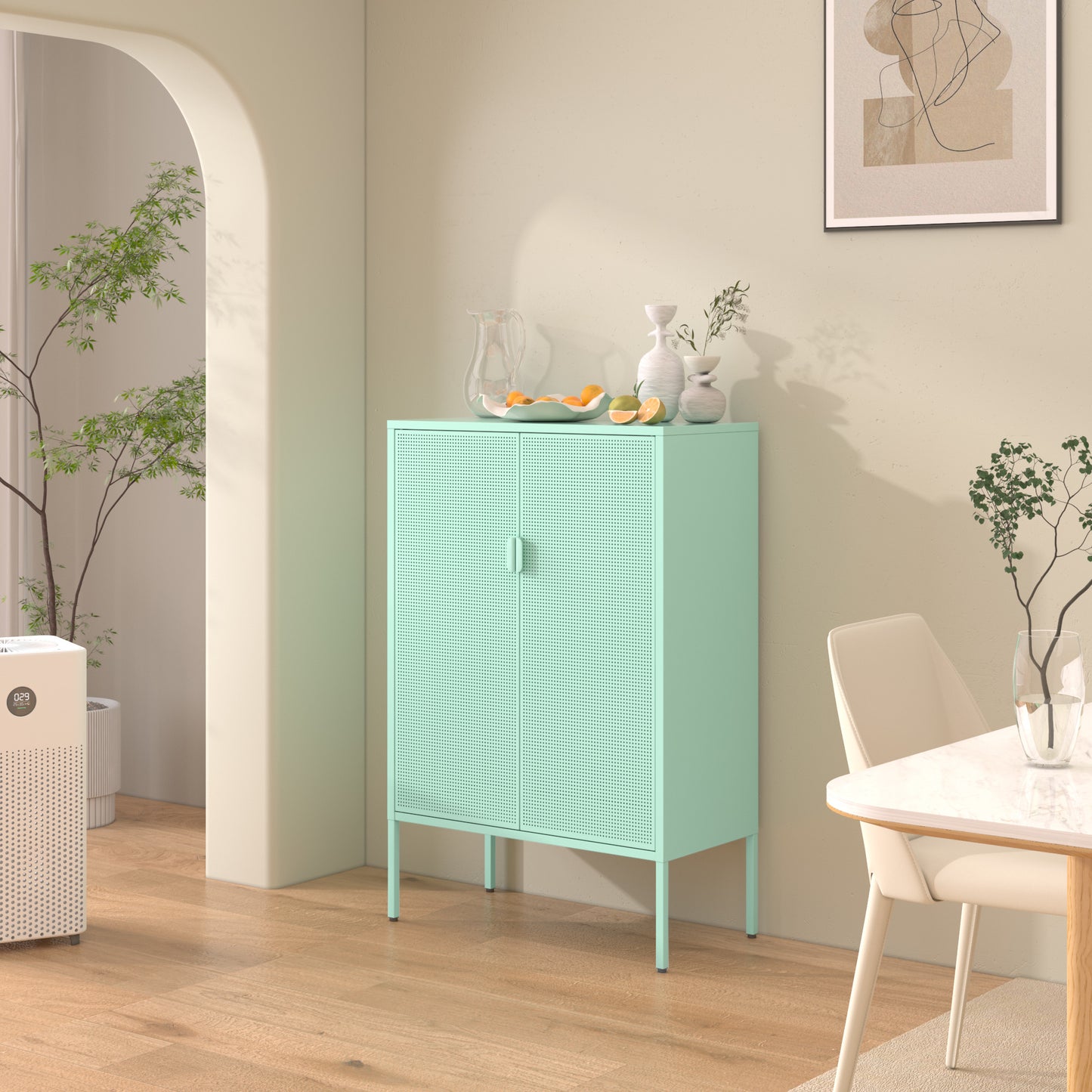 Metal Storage Locker Cabinet - Adjustable Shelves - Ventilated